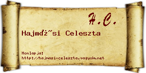 Hajmási Celeszta névjegykártya